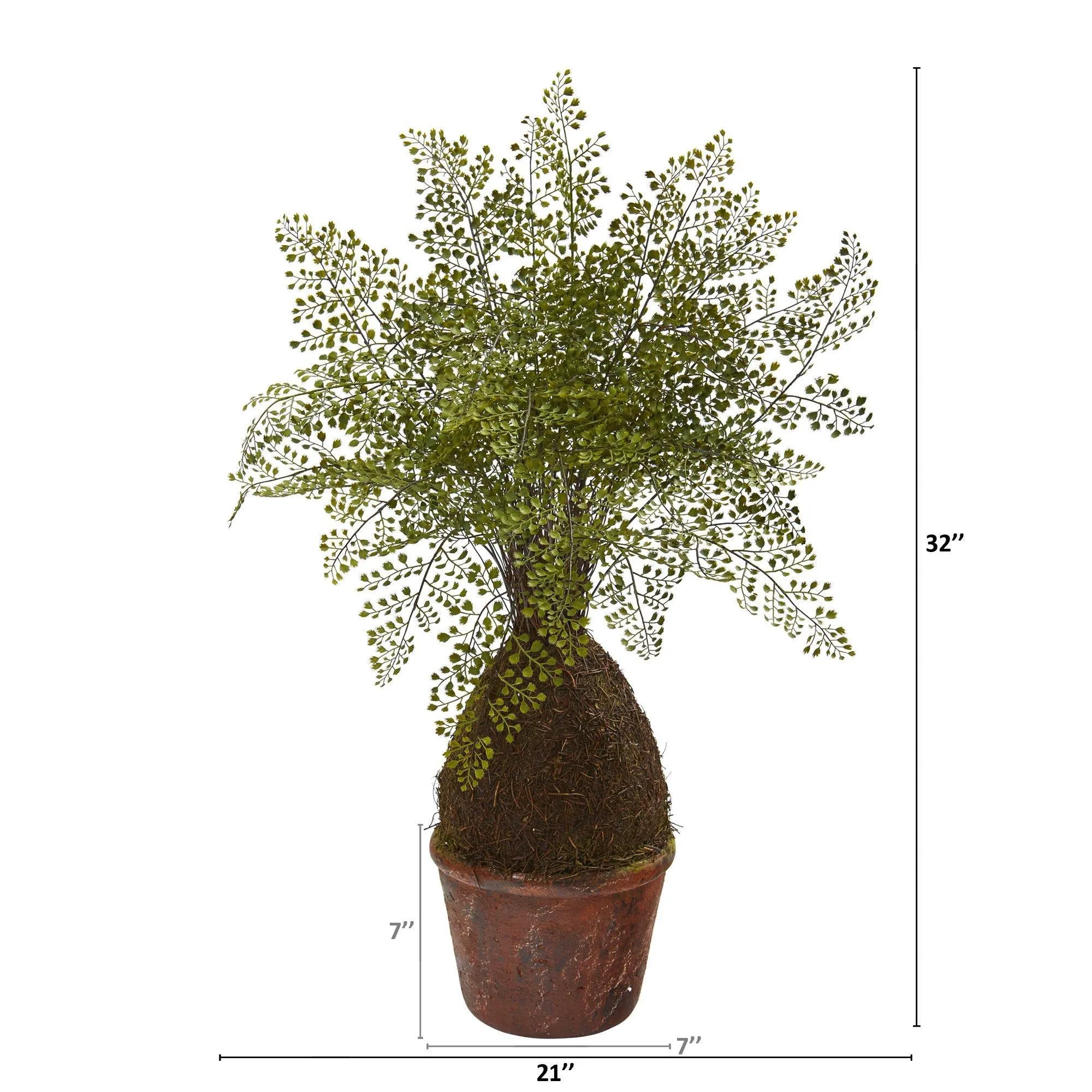 32” Maiden Hair Fern Artificial Plant in Decorative Planter