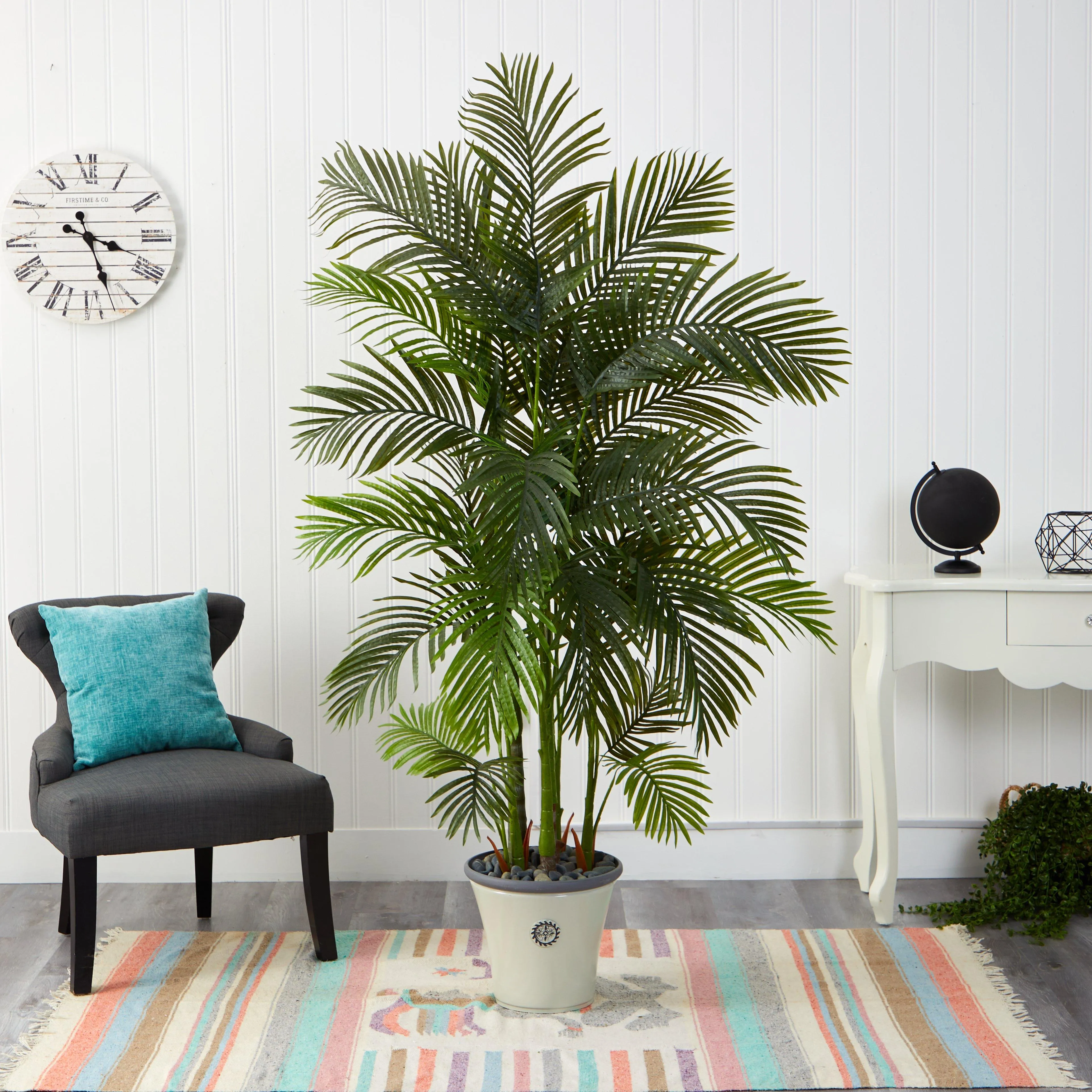 74” Areca Palm Artificial Tree in Decorative Planter