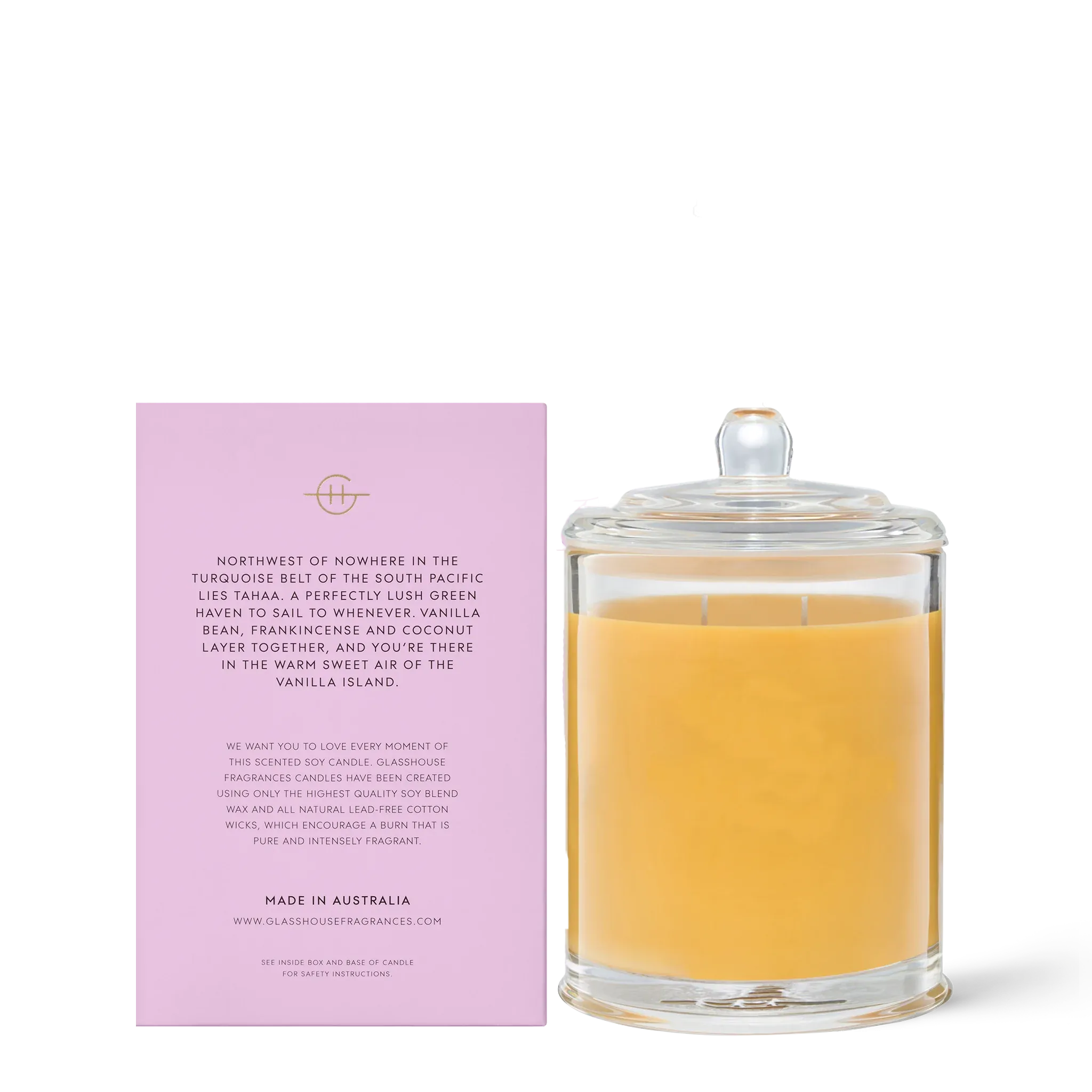 A Tahaa Affair Glasshouse Candle 380g