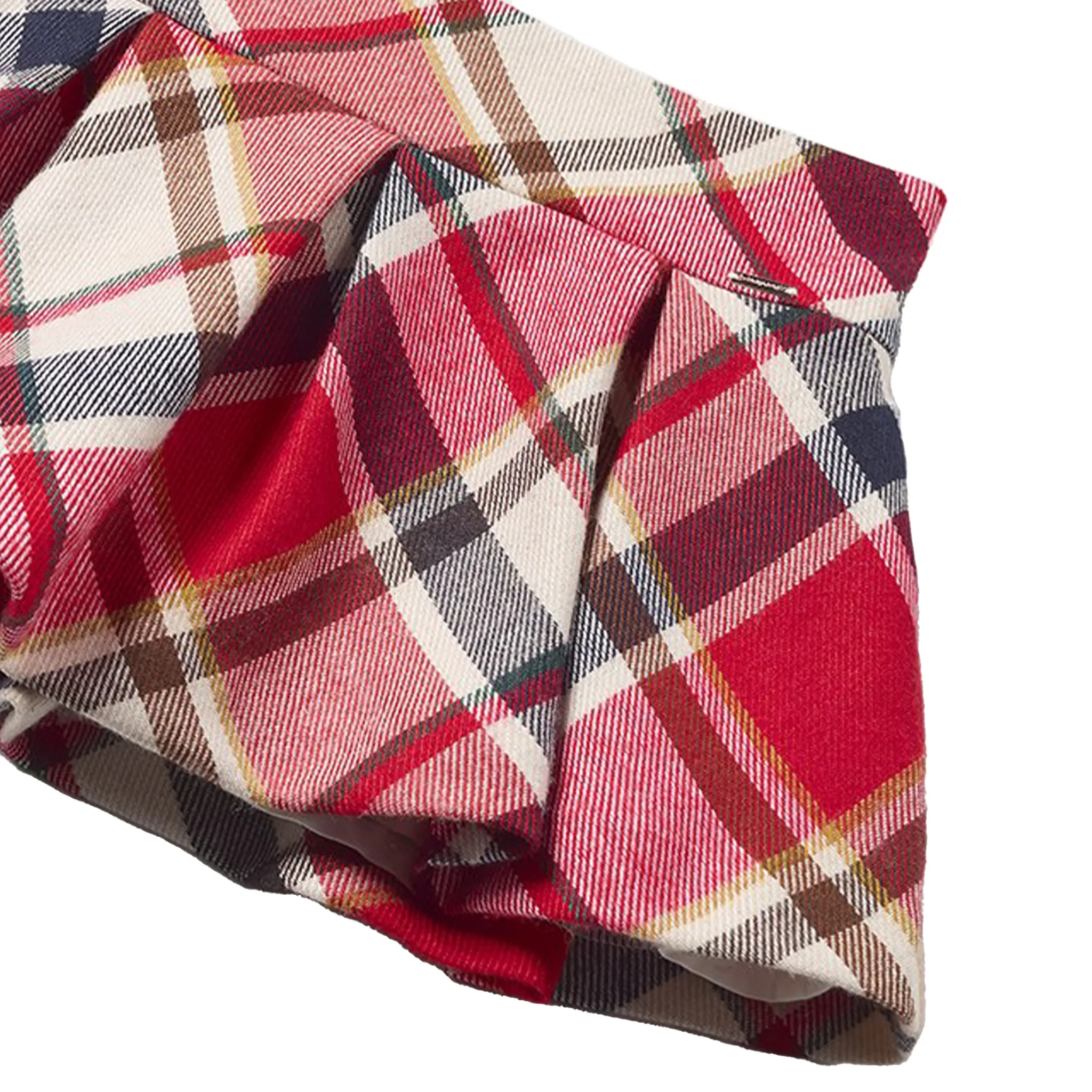 Baby Girls Plaid Skirt Set With Teddy