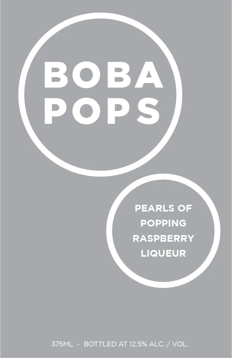 Boba Pops Raspberry Liqueur Pearls of Popping Spirits 375mL