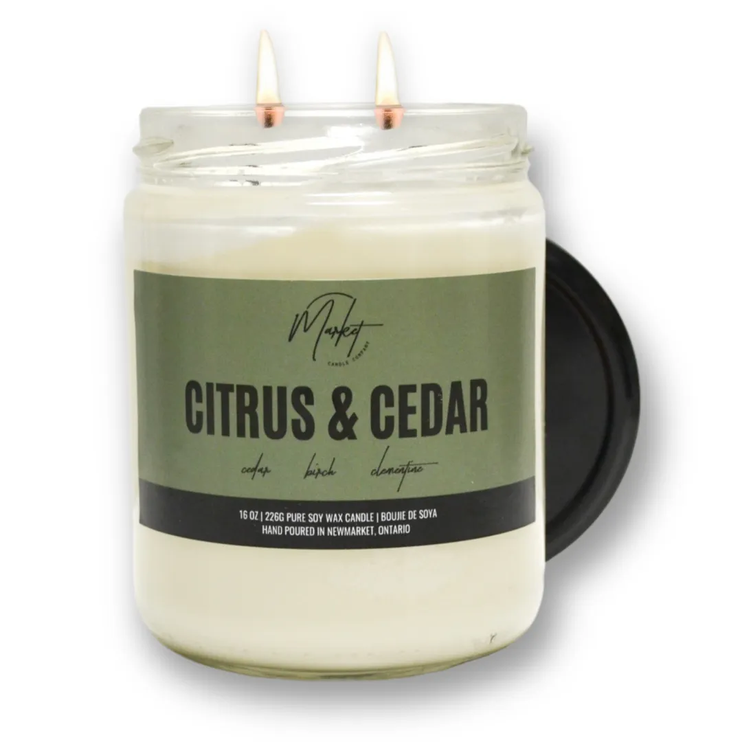 CITRUS & CEDAR SOY CANDLE- WHOLESALE