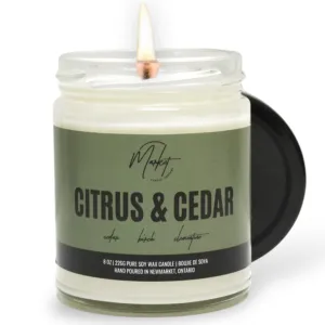 CITRUS & CEDAR SOY CANDLE- WHOLESALE