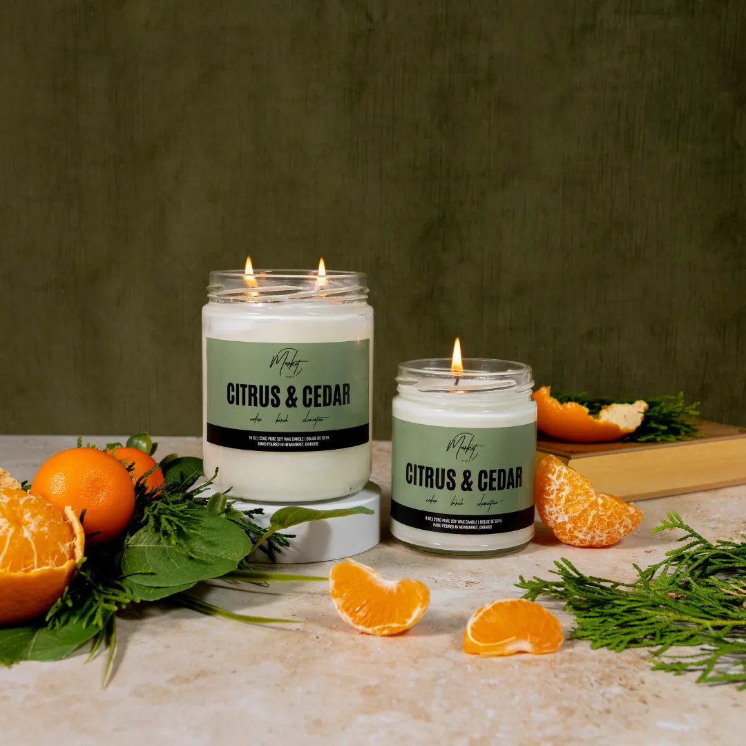 CITRUS & CEDAR SOY CANDLE- WHOLESALE