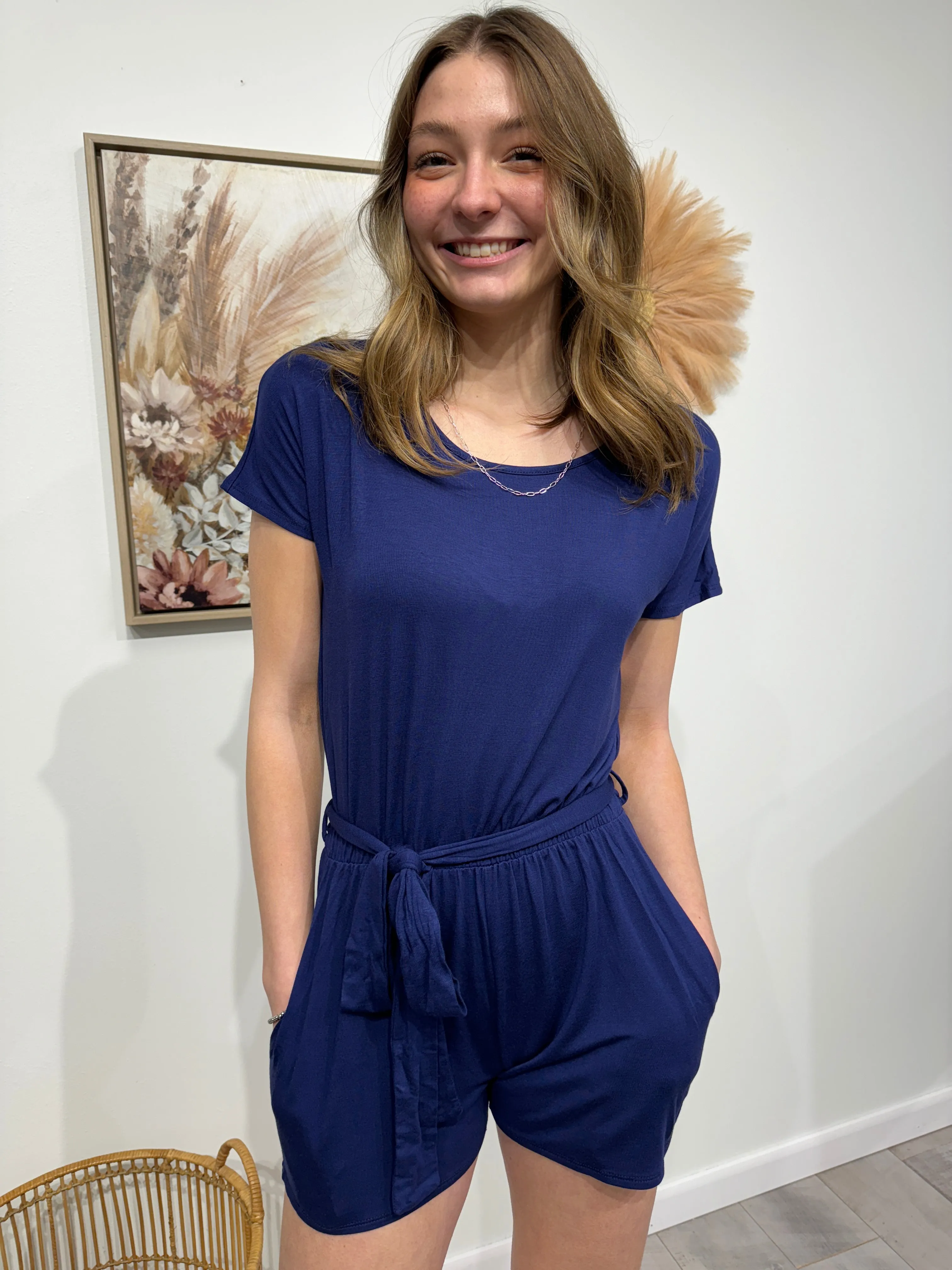 Crisp - A Short Sleeve Romper -Choose Color