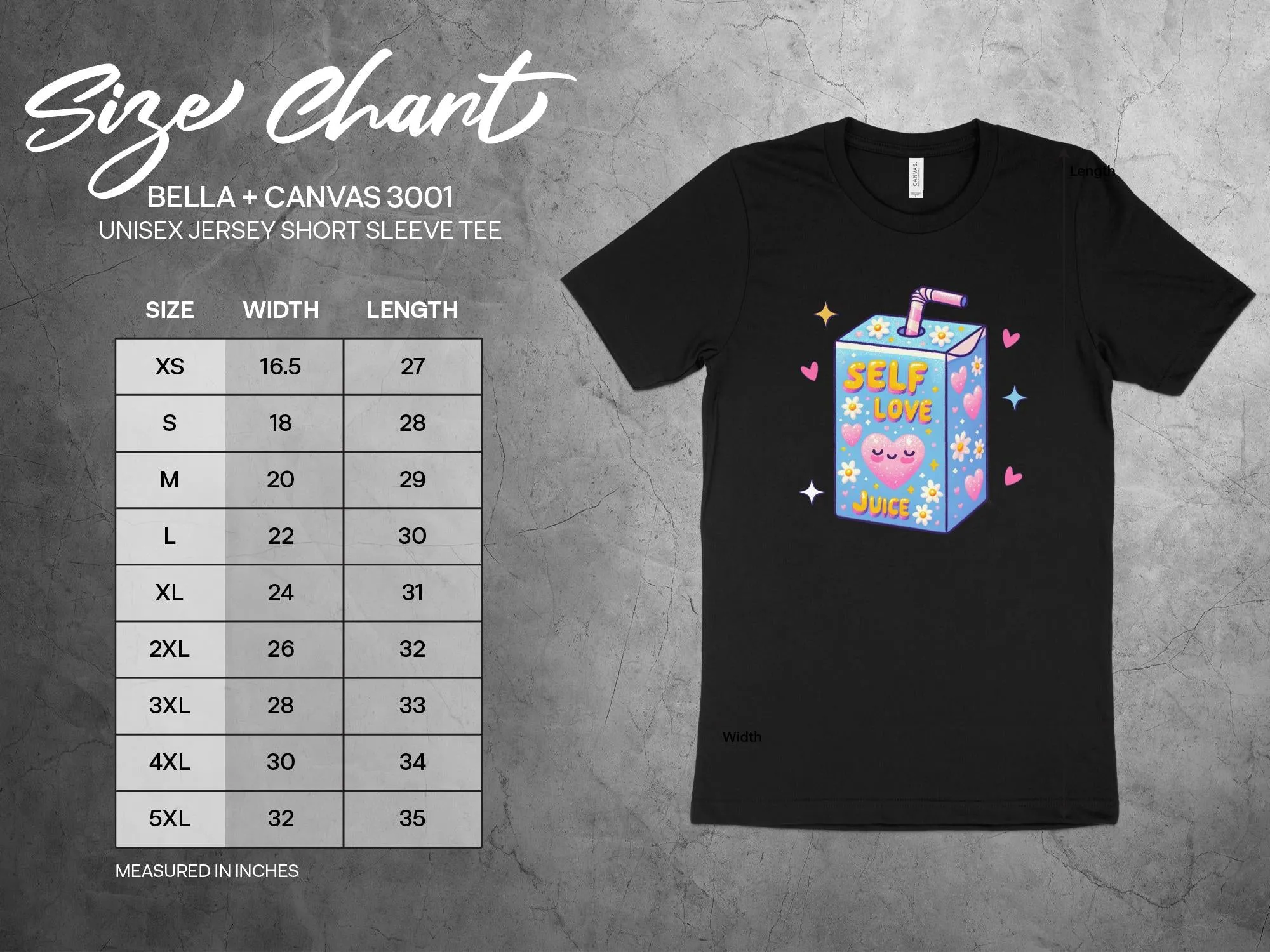 Cute Self Love Juice Cartoon T-Shirt, Kawaii Aesthetic Tee, Positive Vibes, Self Care Gift, Comfort Fit Apparel