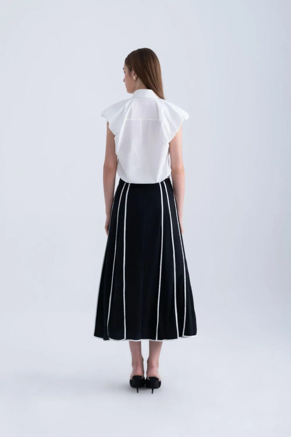 Frankie Cropped Cap Sleeved Silk Shirt
