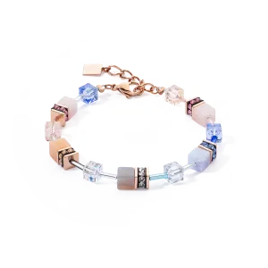 GeoCUBE® Iconic Precious bracelet light blue-beige