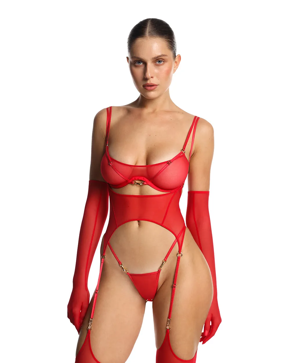 Gloves "Sylvie" Red