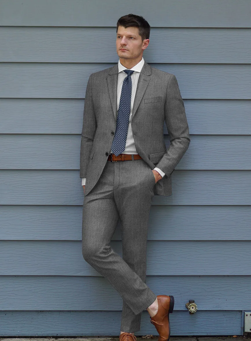 Hardy Minnis Gray Nailhead Wool Suit