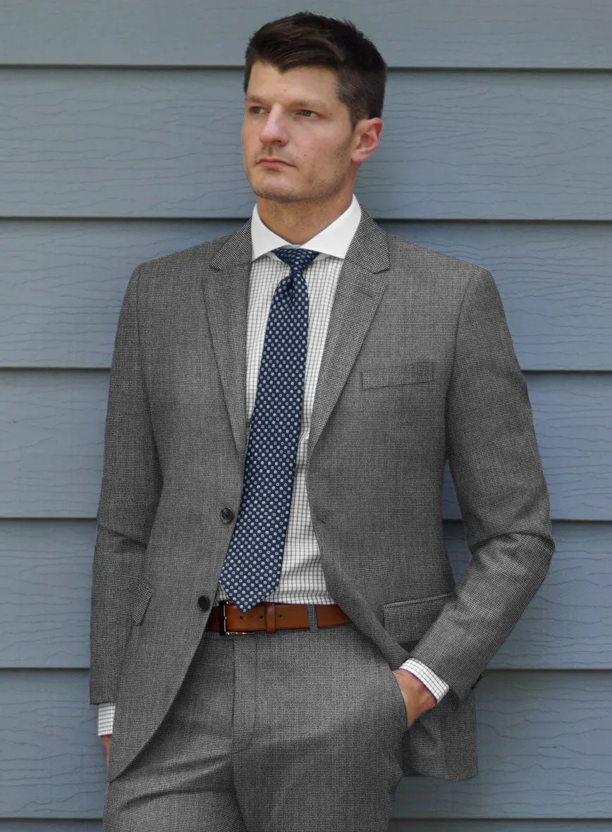 Hardy Minnis Gray Nailhead Wool Suit