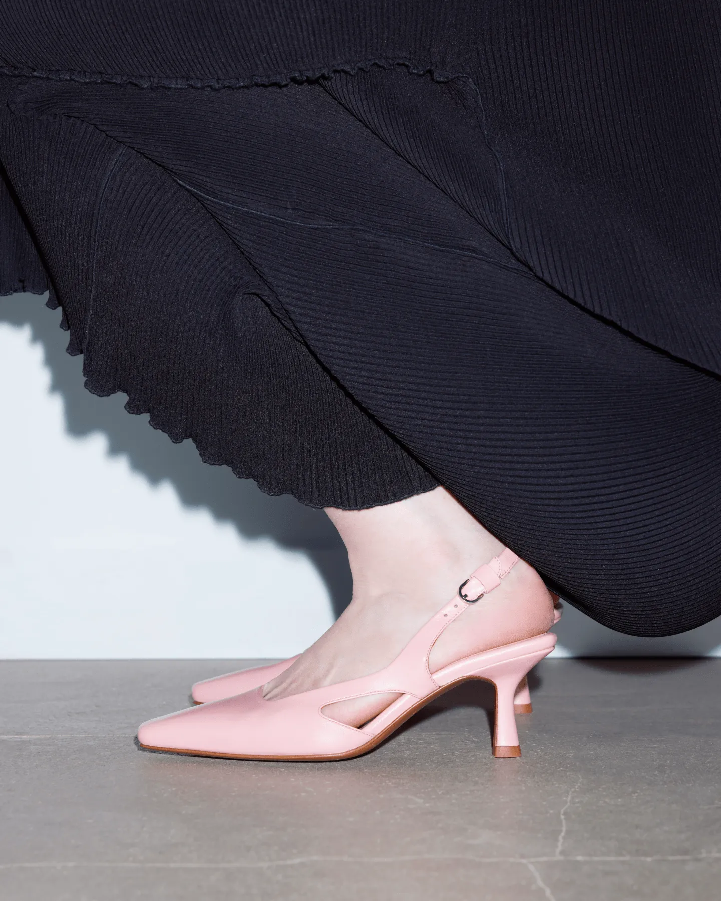 Holton Smooth Leather Slingback Heels