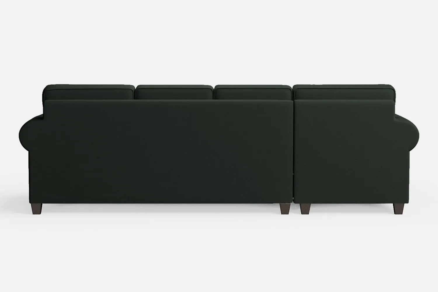 Marano 4 Seater Left Hand Facing Chaise Lounge Corner Sofa Green Leather