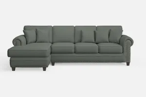 Marano 4 Seater Left Hand Facing Chaise Lounge Corner Sofa Lush Leather