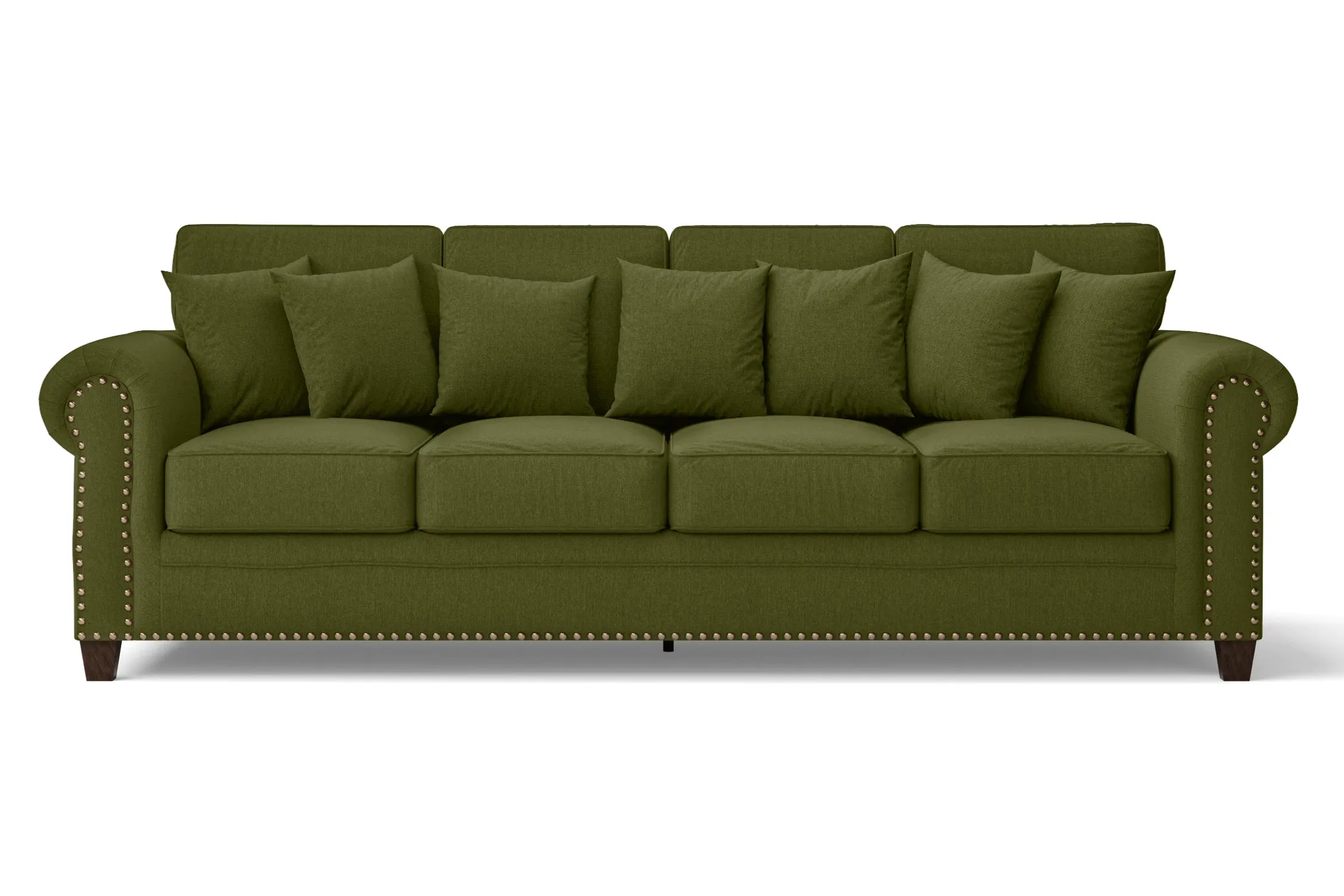 Marano 4 Seater Sofa Olive Linen Fabric