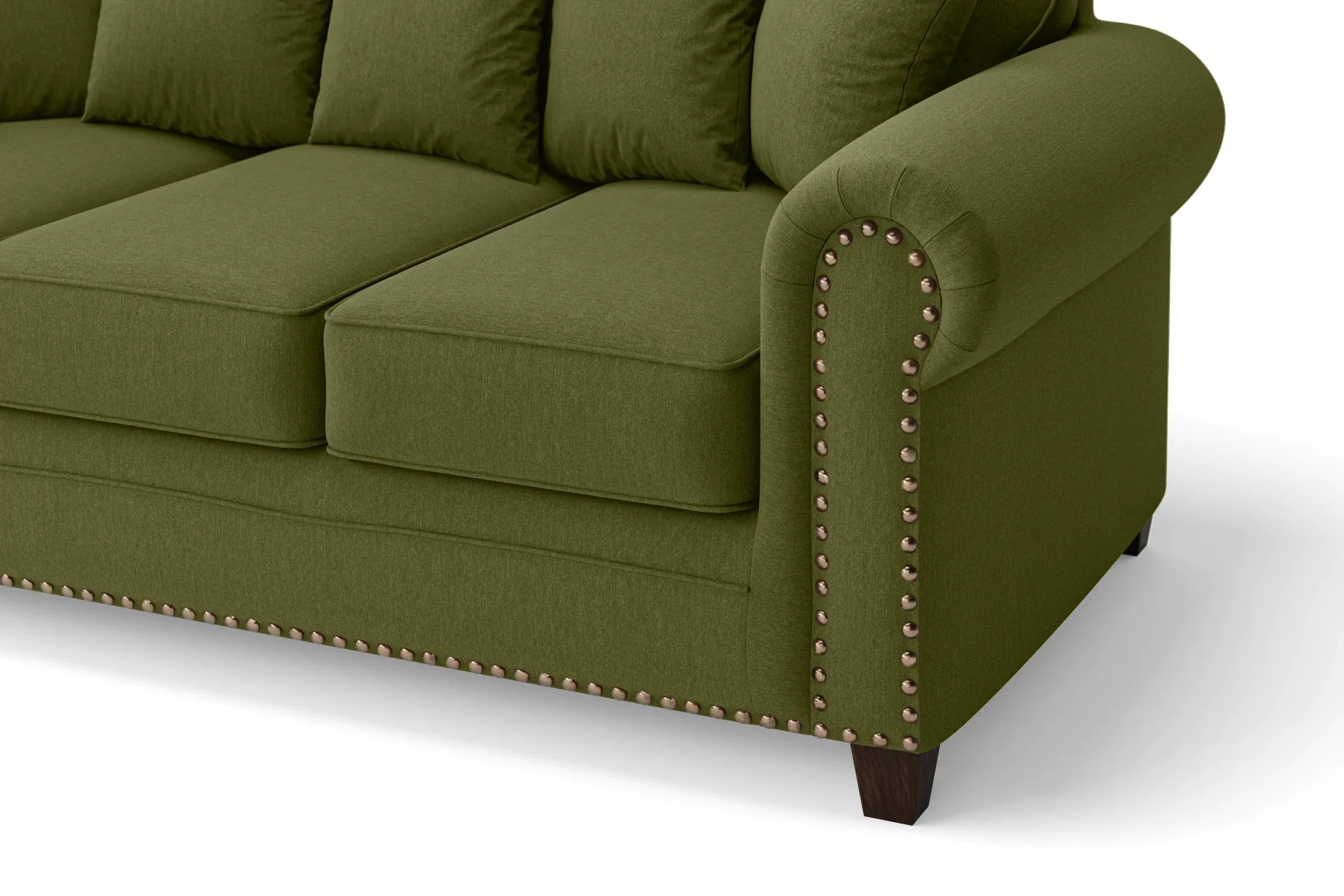 Marano 4 Seater Sofa Olive Linen Fabric