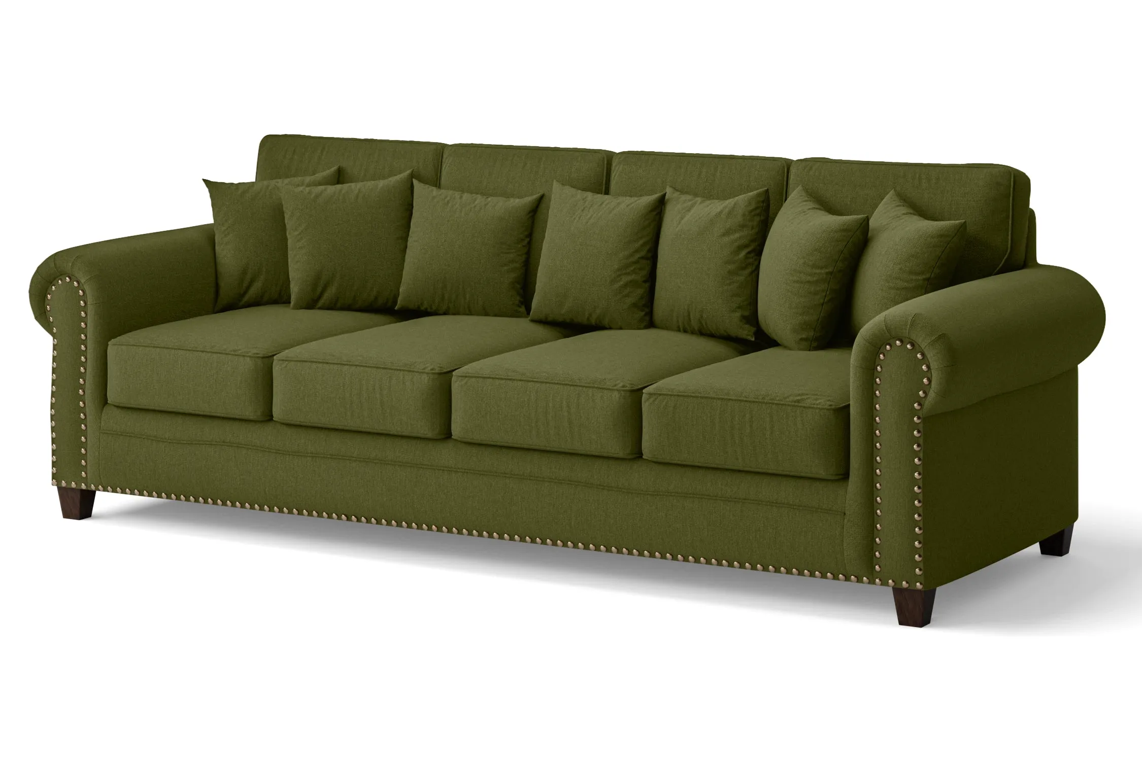 Marano 4 Seater Sofa Olive Linen Fabric