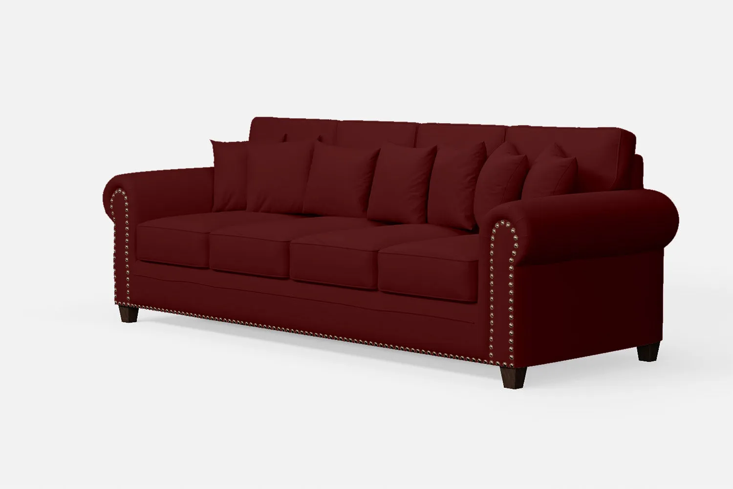 Marano 4 Seater Sofa Red Leather