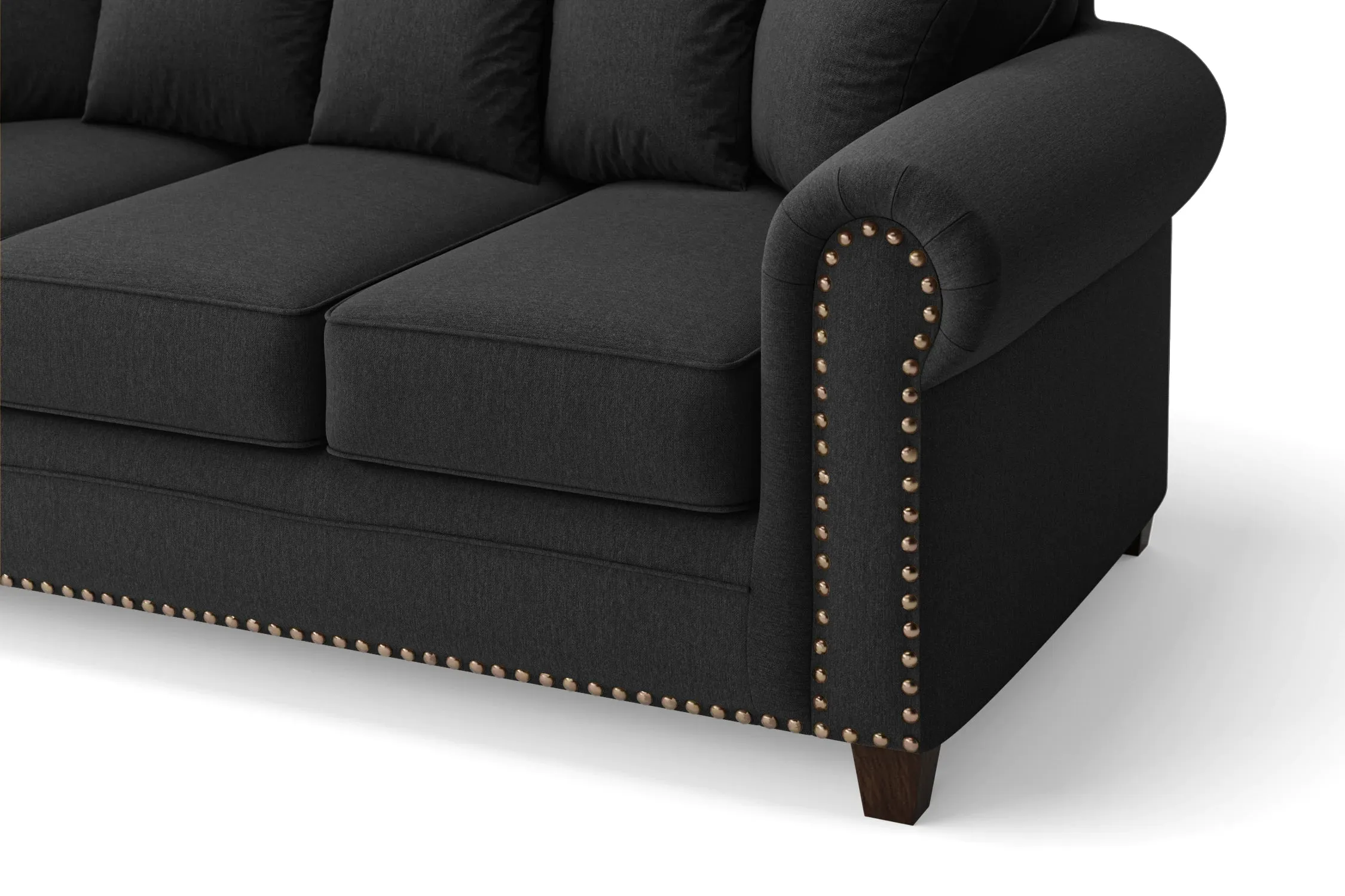 Marano Armchair Black Linen Fabric