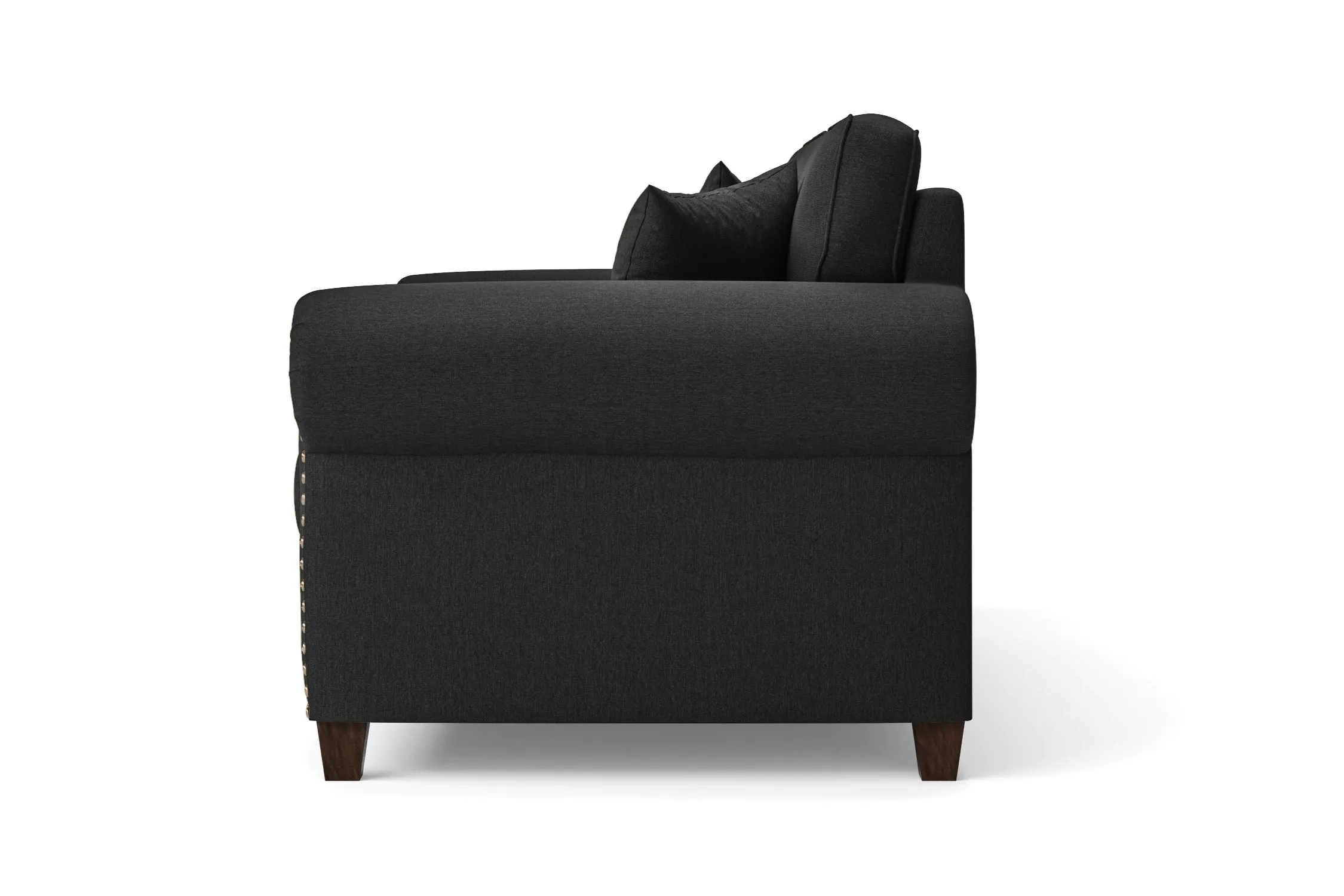 Marano Armchair Black Linen Fabric