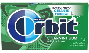 Orbit Gum 21484 Chewing Gum, Spearmint Flavor :EA: QUANTITY: 12