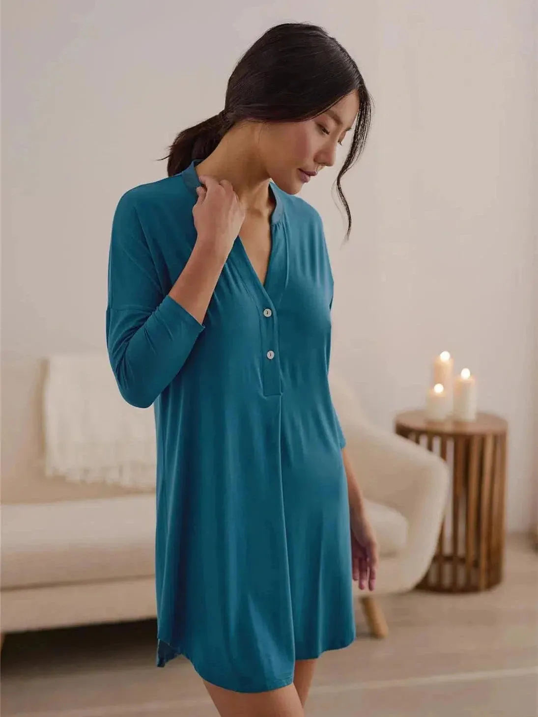 Peacock Dolman 3/4 Sleeve Nightshirt
