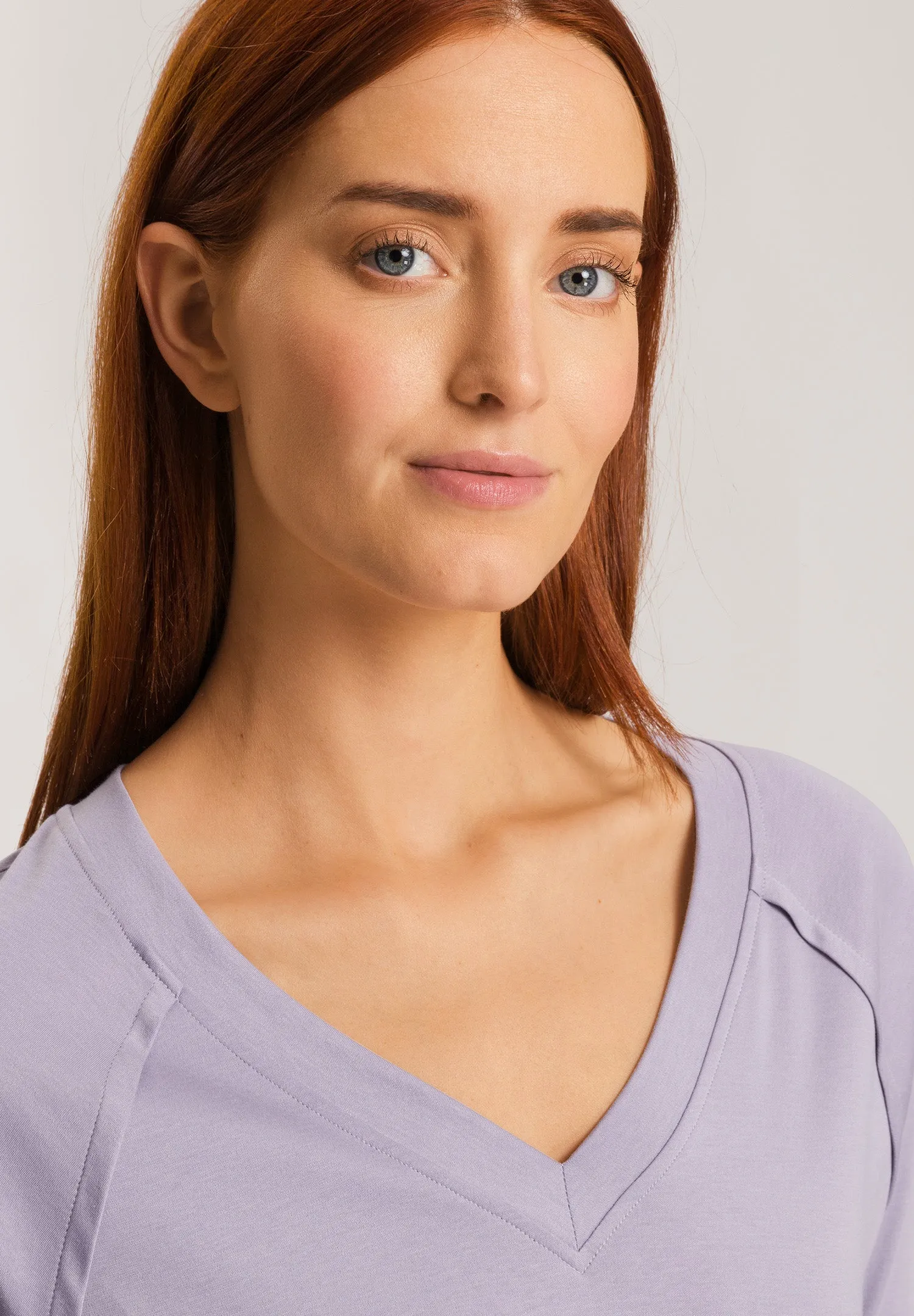 Pure Essence V-Neck Cotton Nightgown | Lavender Aura 77948-2476
