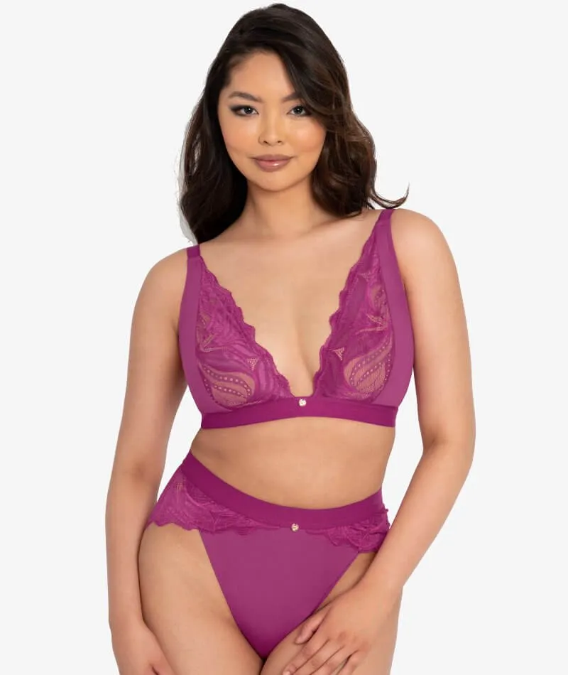 Scantilly Indulgence High Waist Brief - Orchid/Latte