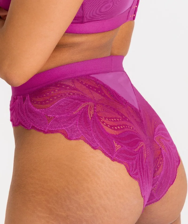 Scantilly Indulgence High Waist Brief - Orchid/Latte