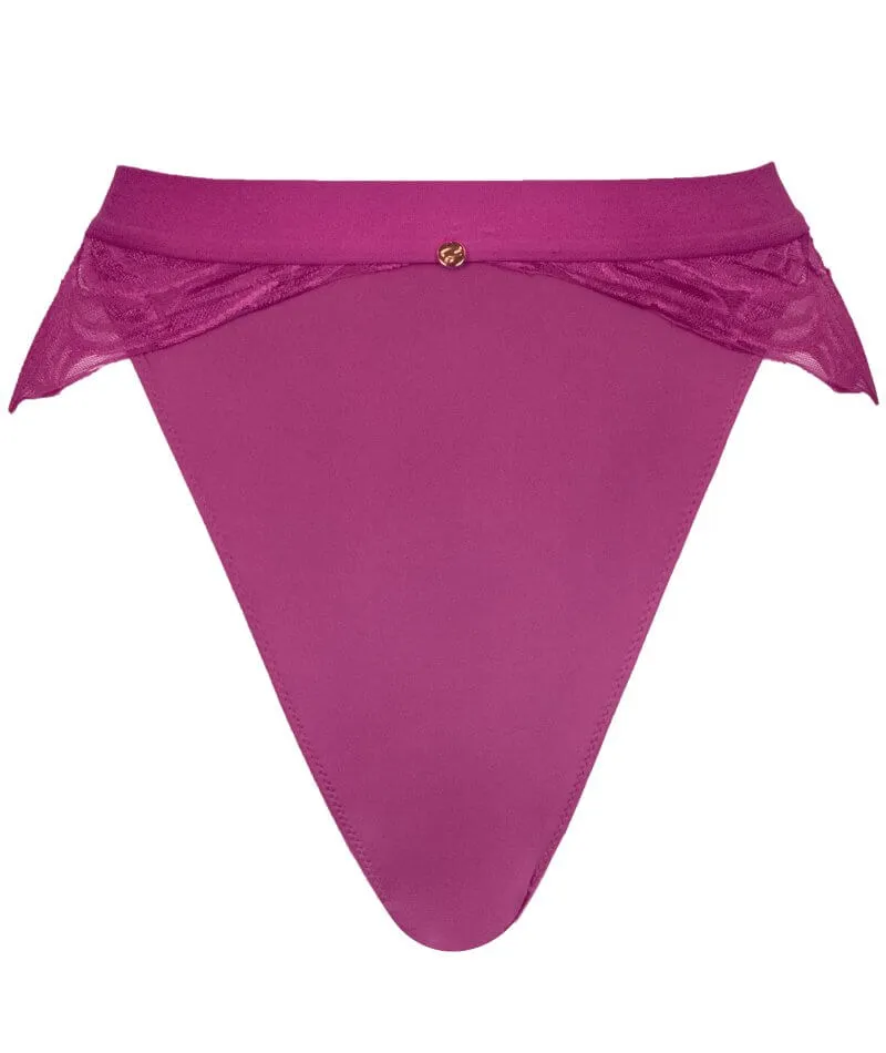 Scantilly Indulgence High Waist Brief - Orchid/Latte