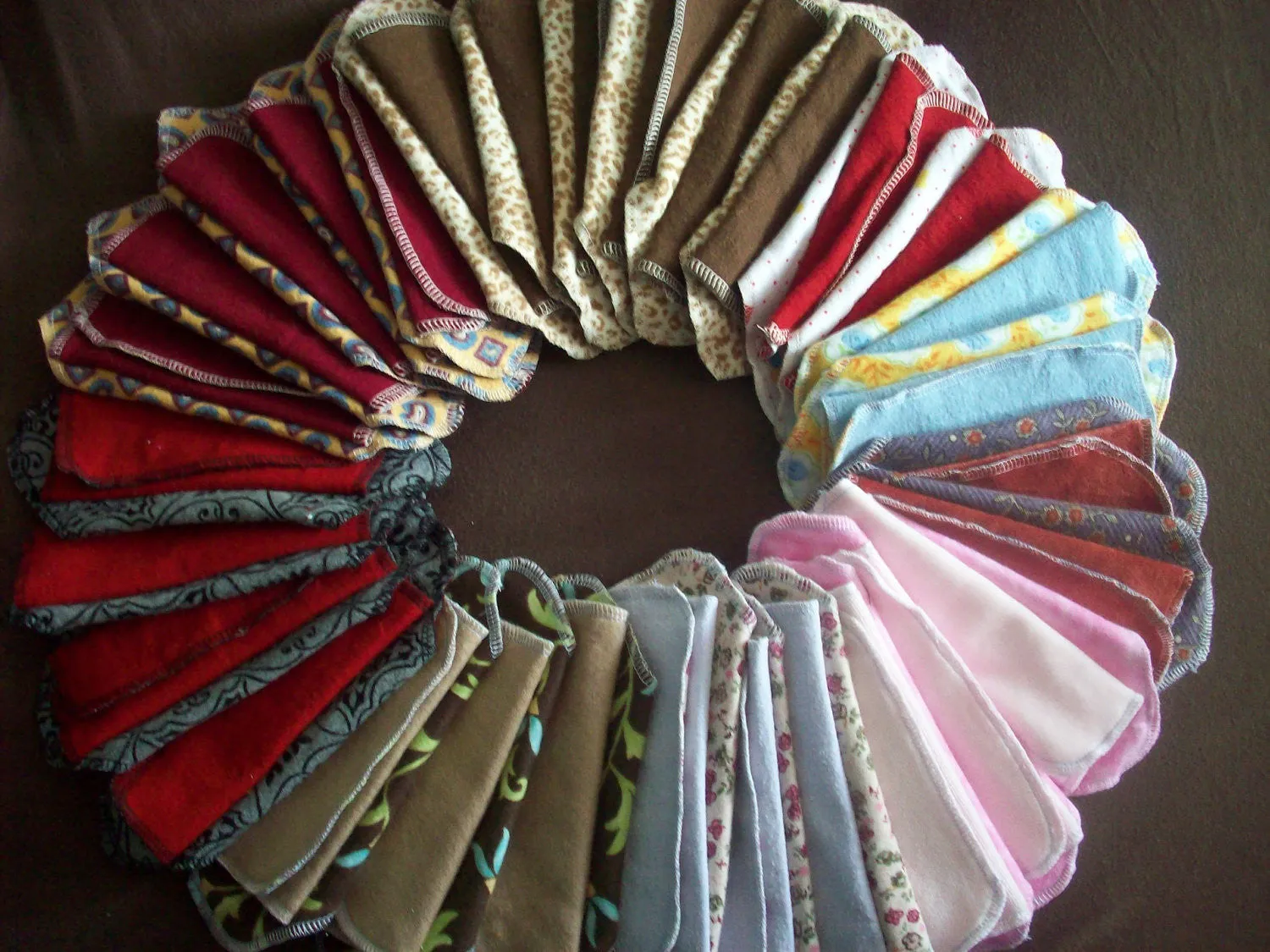 Set of 10 MamaBear LadyWear Quick-Dry menstrual pad, pantiliner - COTTON VELOUR - Light/Medium Flow