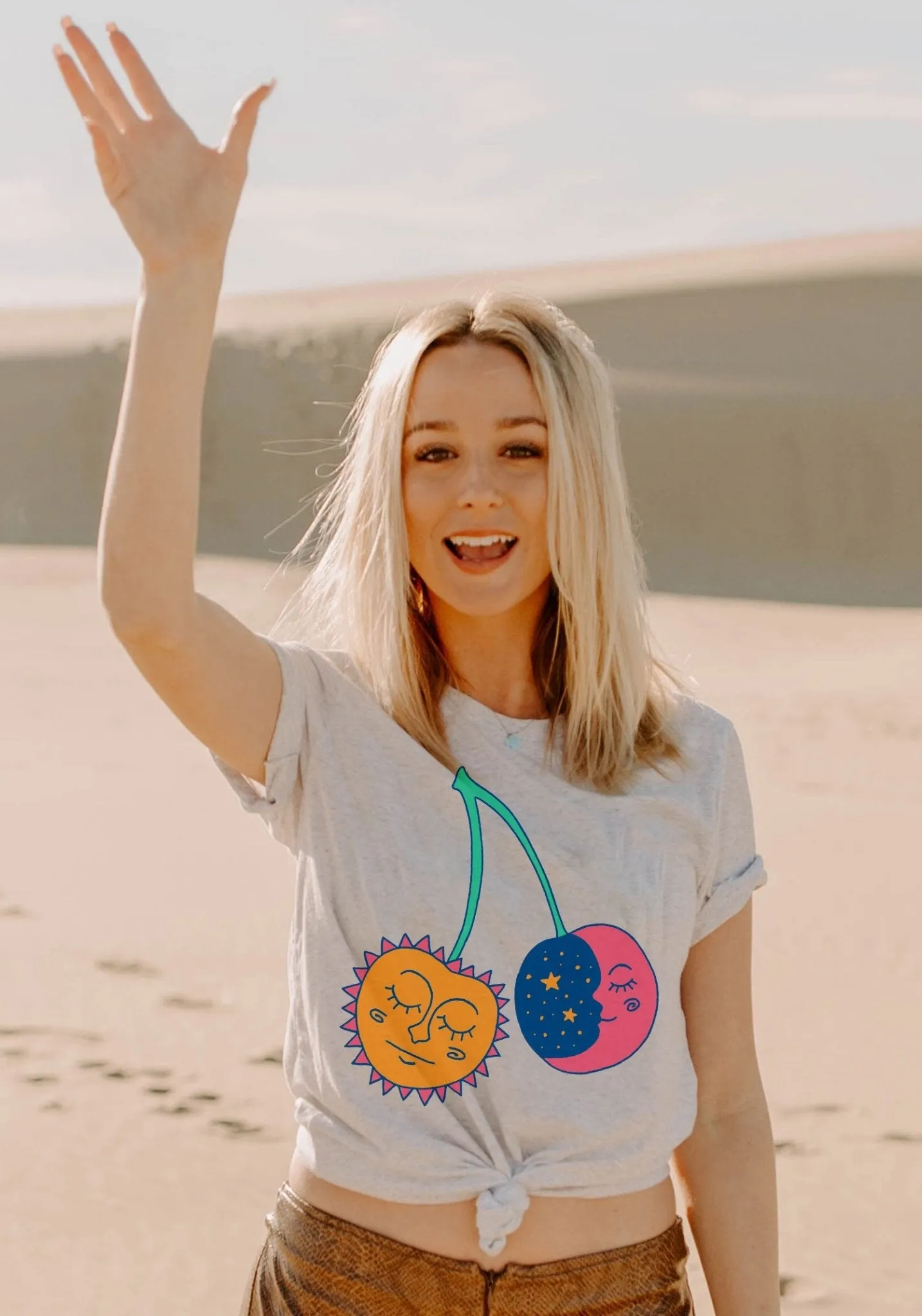 Solar and Lunar Cherries Tee