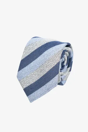 Tie - Silk blue multistripe