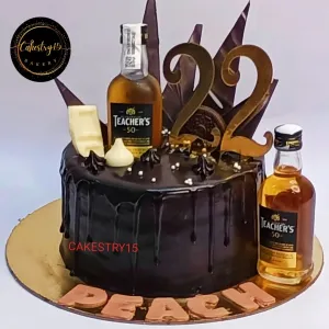 Whisky Teachers 1kg Cake