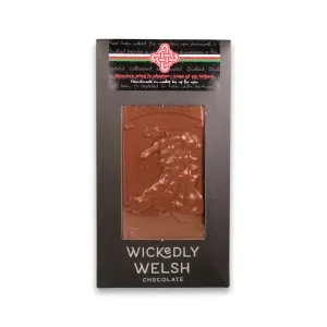 Wickedly Welsh Map of wales dark Chocolate Bar