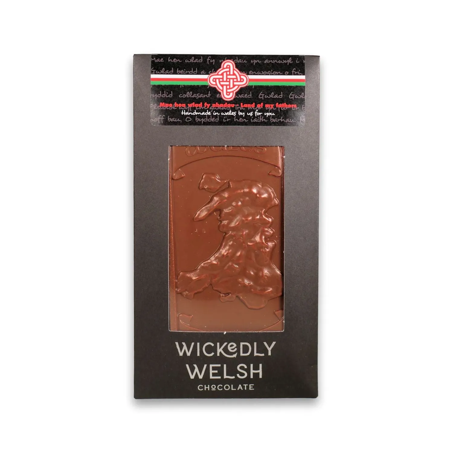 Wickedly Welsh Map of wales dark Chocolate Bar