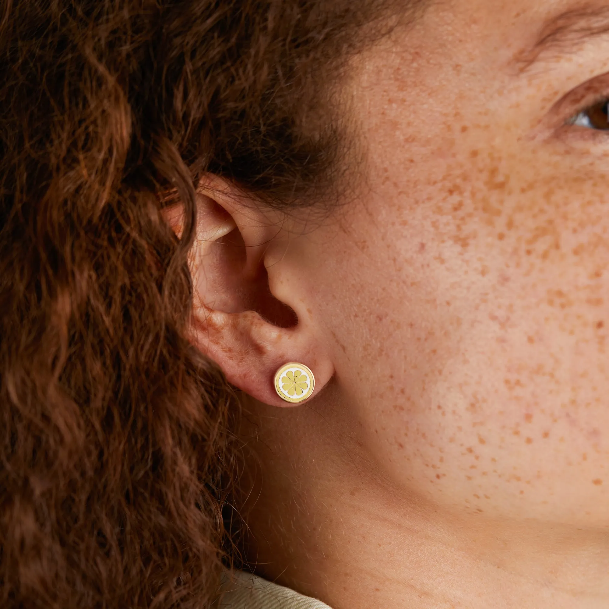 Zest for Life Lemon Stud Earrings
